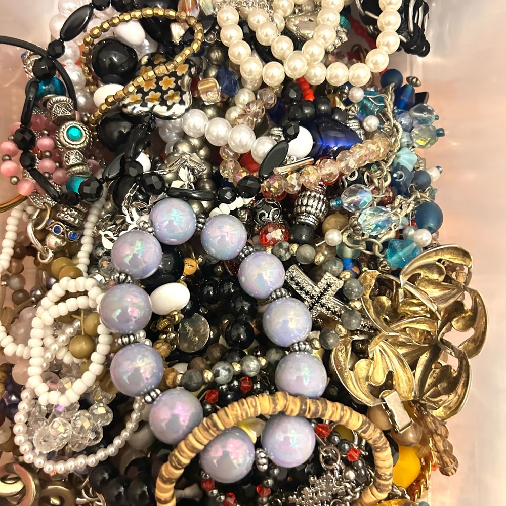 Huge 5 LBS Assorted Bracelet Lot – Wearable, Mixed Styles, Jewelry Lot Bundle